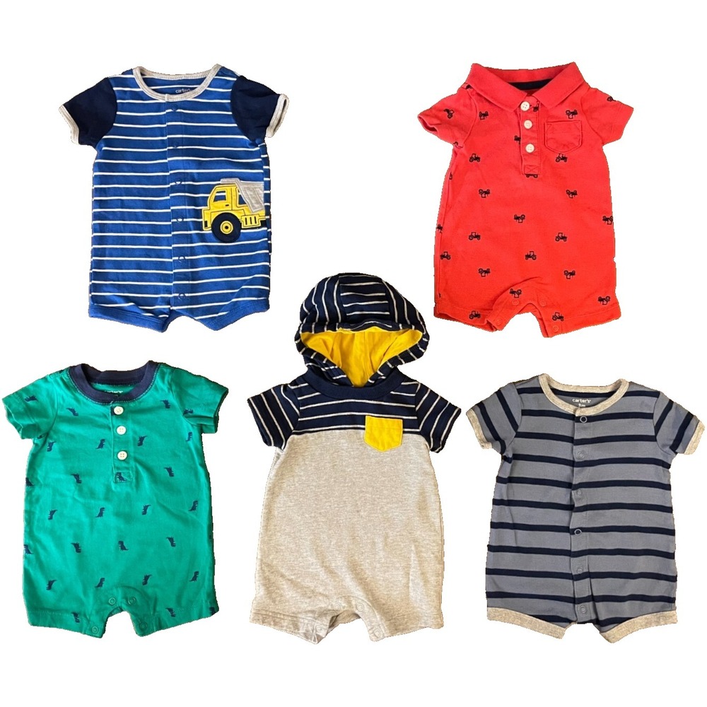 Carter's Baby Rompers Boy 3 Months One Piece Outfits Shorts Lot Clothes Summer